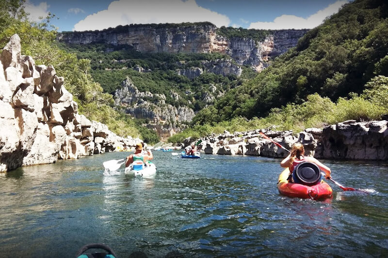 Descente en canoë kayak depuis Vallon pont d'Arc - 24km