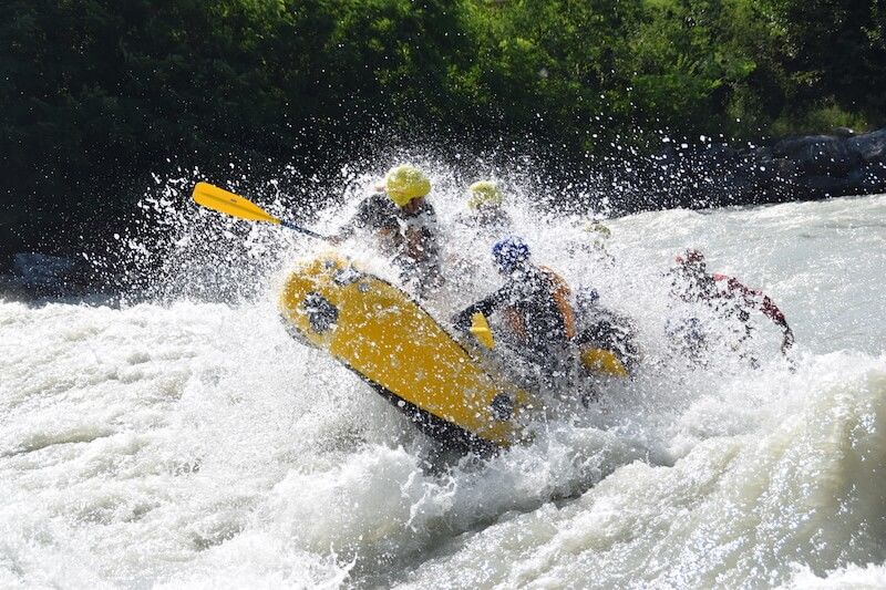 Descente du Rhône en Rafting près de Sion