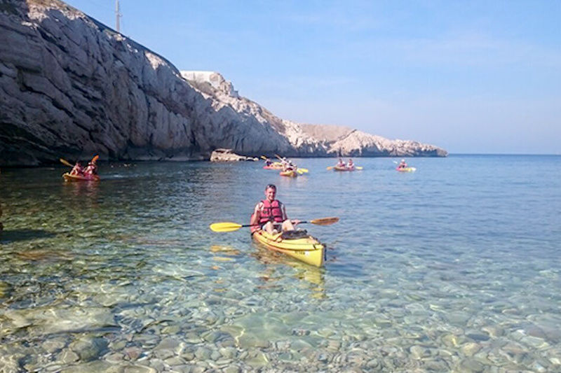 Balade en kayak avec guide sur la baie de Marseille