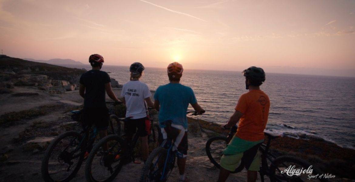 Sortie VTT / VAE coucher de soleil