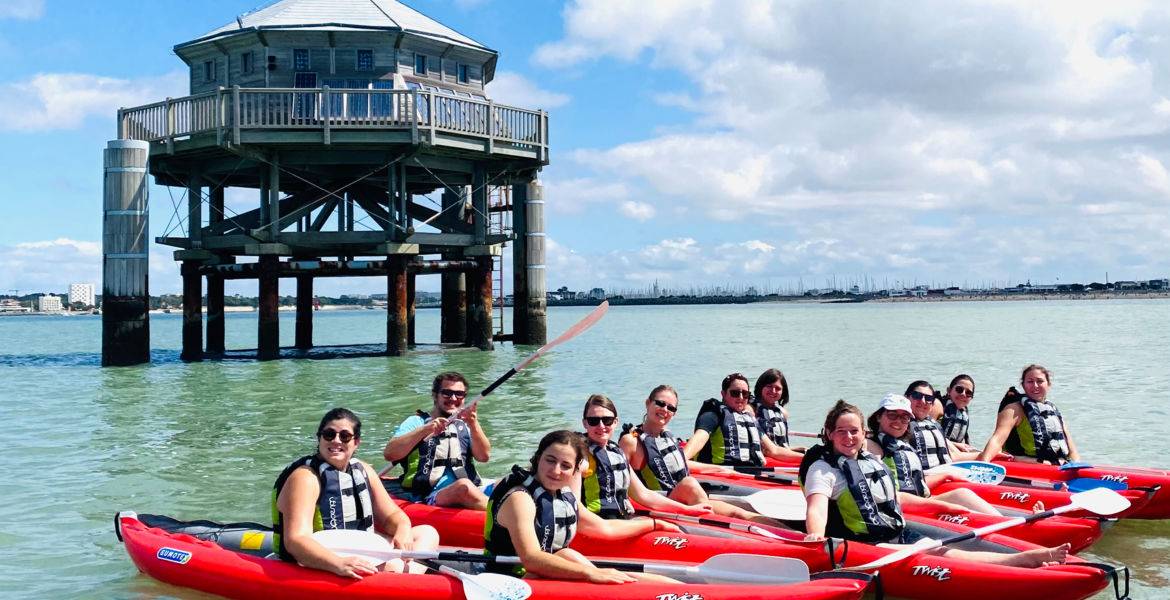 Balade canoë / paddle en mer à La Rochelle avec moniteur