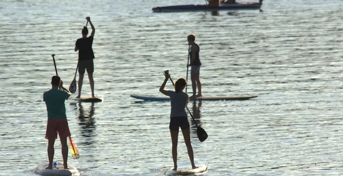 Descente en stand-up paddle près de Rouen