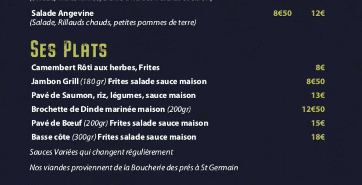 Infos / RESTAURATION