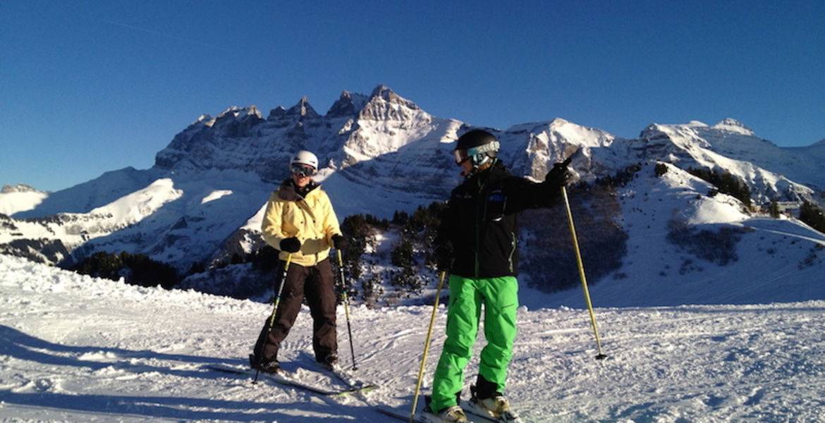 Cours privé ski à Champéry - Portes du Soleil - Valais - Suisse