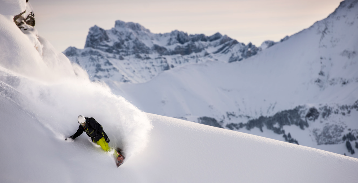 Snowboard Hors piste à Châtel - Haute Savoie - France