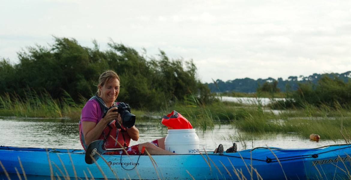 Marie-Ange Giannorsi, monitrice kayak, "la prof photo" !
