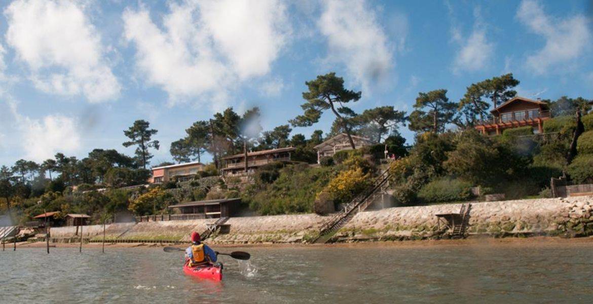 Balade kayak à l'abri des mimosas en fleurs