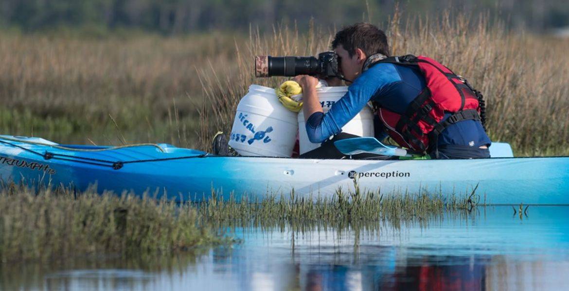 Vincent Chellé, animateur kayak environnement, photographe