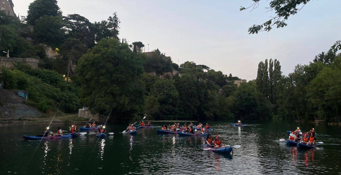 Balade en soirée canoë à Poitiers